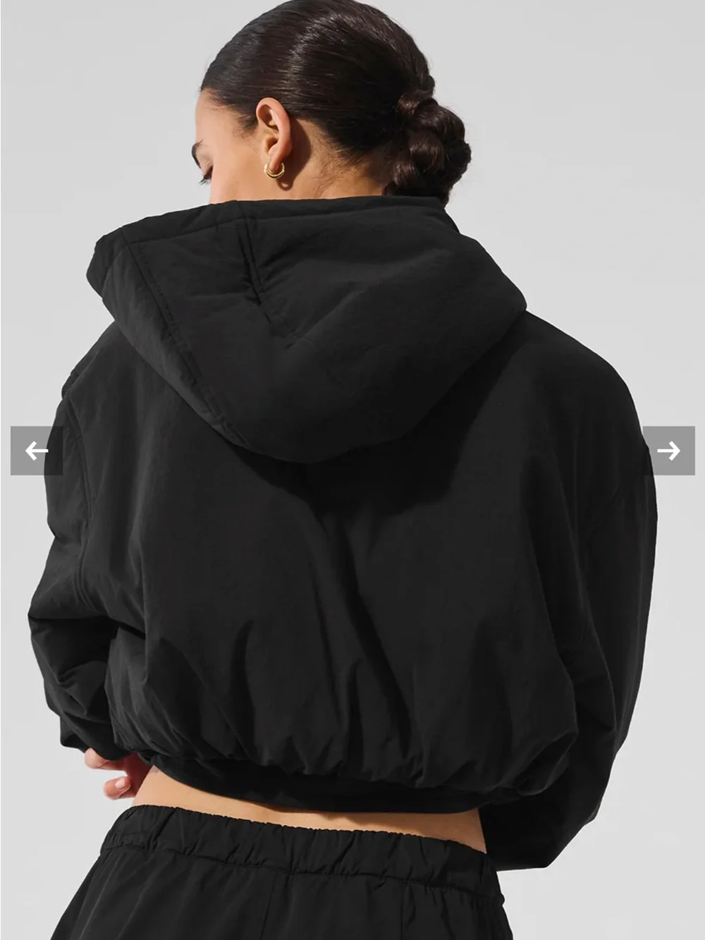 ALO Yoga Cropped Mountain Peak Full-Zip Hoodie